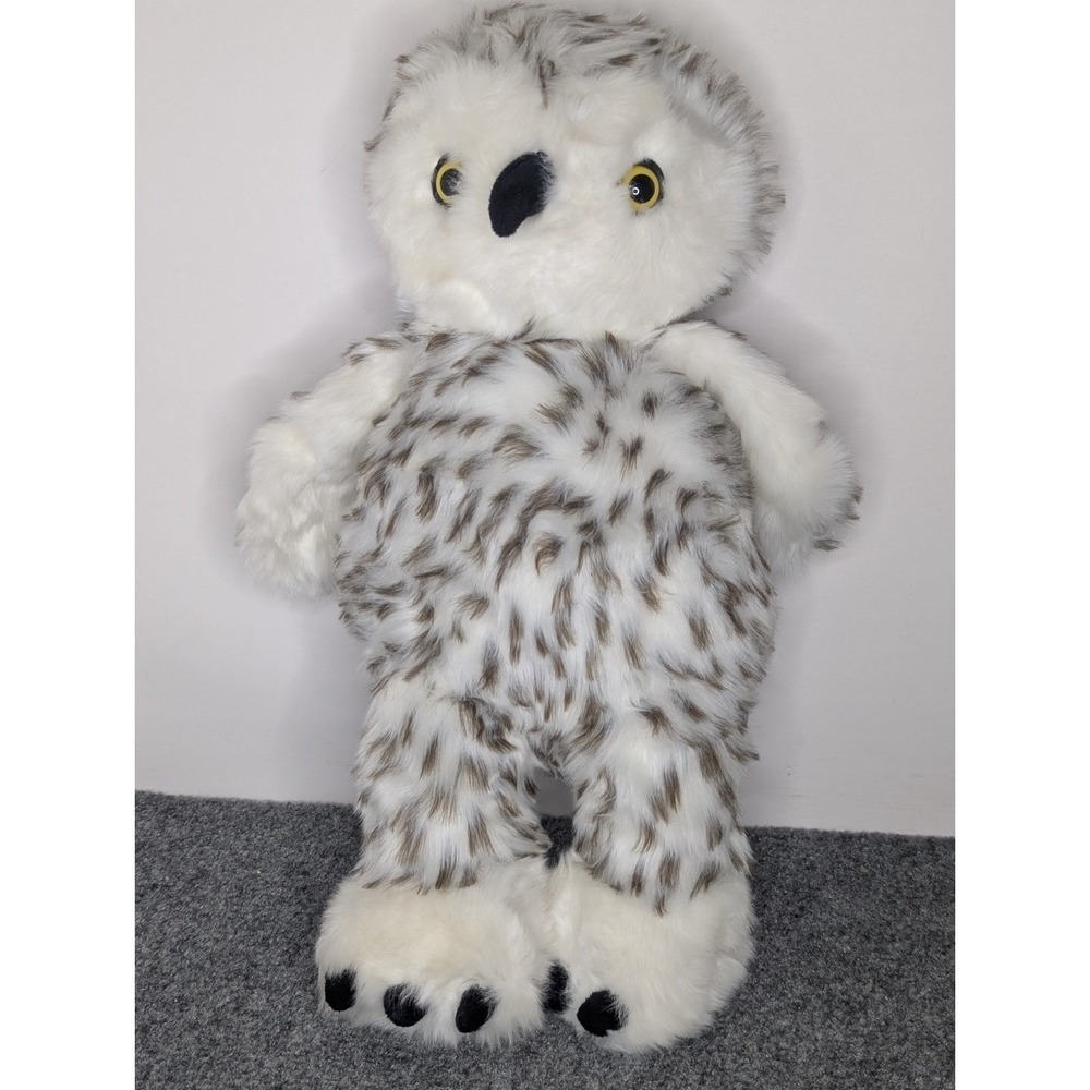 Build A Bear Snowy Owl Plush Rotating Head 14" BABW Stuffed Animal